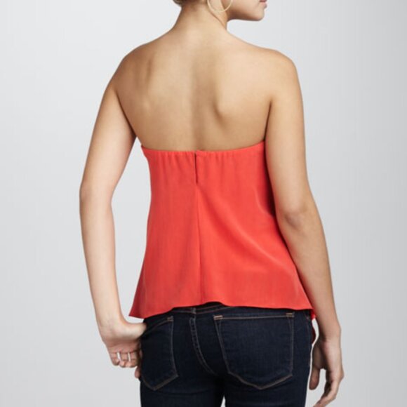 Elizabeth and James Adria Sarong Silk Top Red Small - Picture 2 of 11